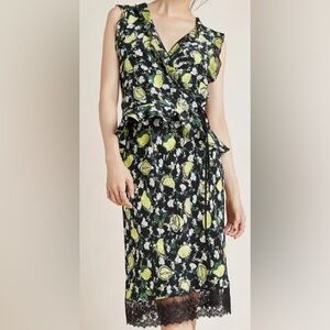 Diane Von Furstenberg Black and Yellow Clara Lemons Skirt Set - NWOT